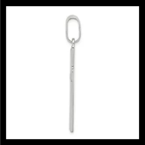 Sterling Silver Polished Cross Pendant Charm NEW - Picture 2 of 4